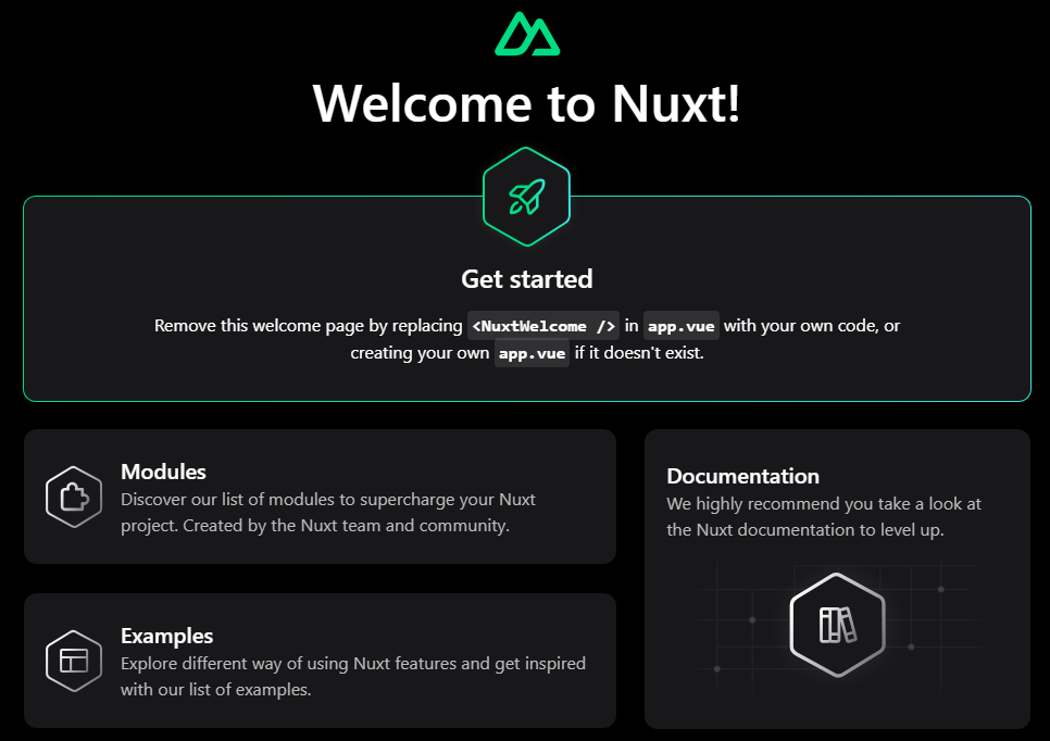 nuxt-app-welcome-page